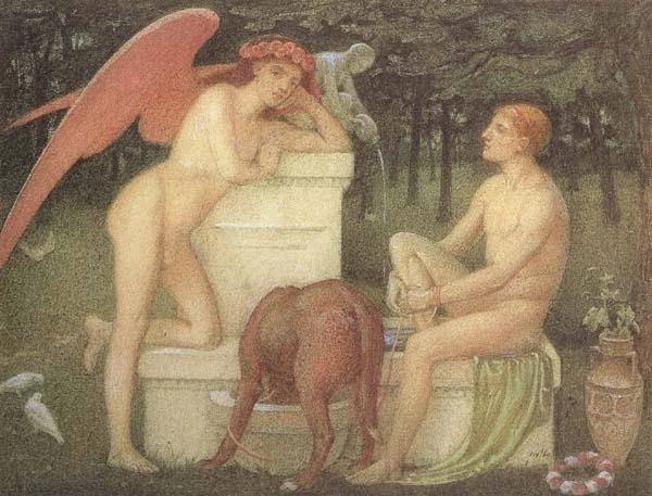 Alfred Sacheverell Coke Eros and Ganymede (mk46) Germany oil painting art